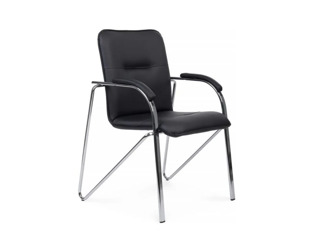 Стул Самба с мягкими подлокотниками SMB-01H Хром гальв.