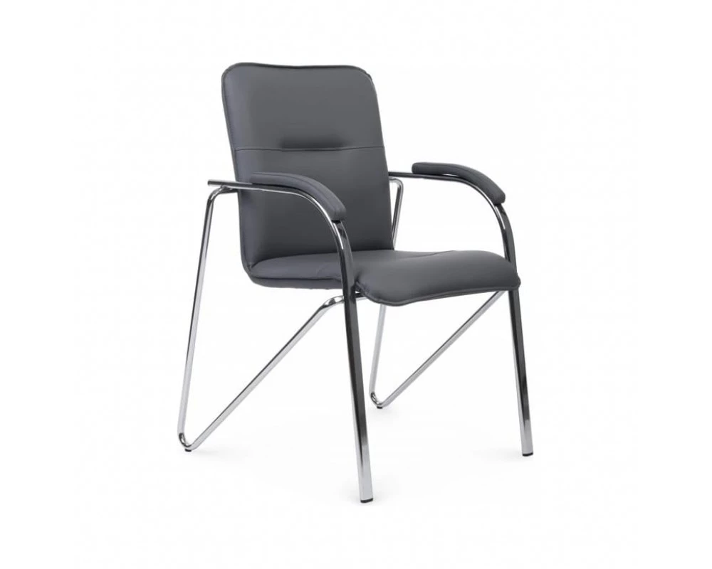 Стул Самба с мягкими подлокотниками SMB-01H Хром гальв.