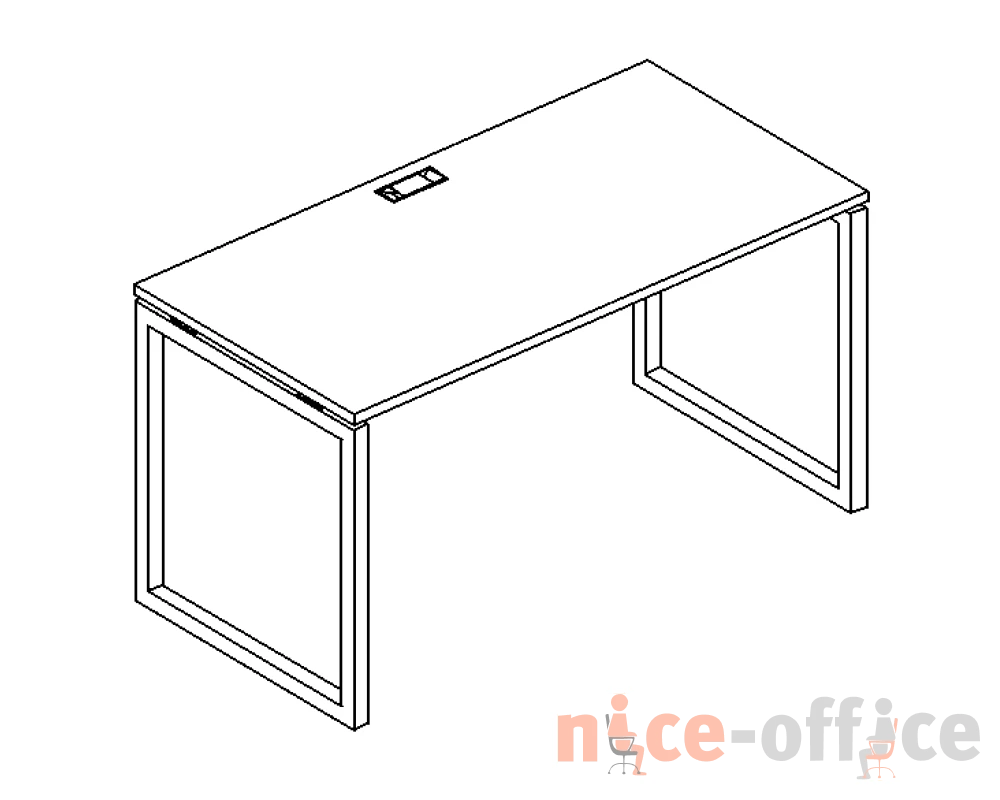 Стол письменный на металлокаркасе QUATTRO 140x80x75 A4.PRO
