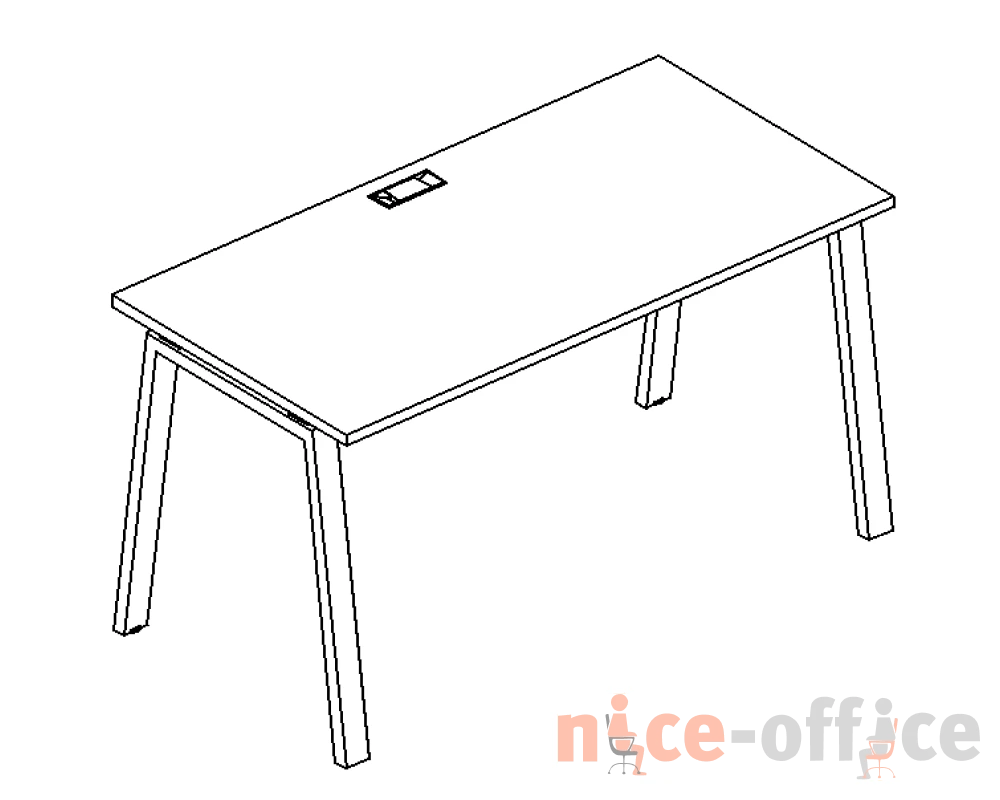Стол письменный на металлокаркасе TRE 140x80x75 A4.PRO