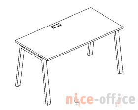 Стол письменный на металлокаркасе TRE 140x80x75 A4.PRO images