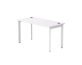 Стол прямой на металлокаркасе 1380х670х755 мм опоры 45гр Everprof ЭВО / EVO Белый/Белый images