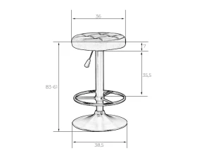 Табурет барный Bruno Gold images