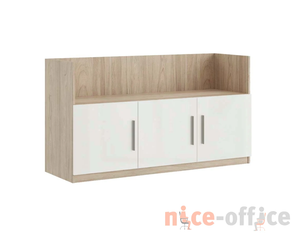 Креденция с нишей 3 двери 135x45x74,2 Асти П / Asti P Вяз/Белый
