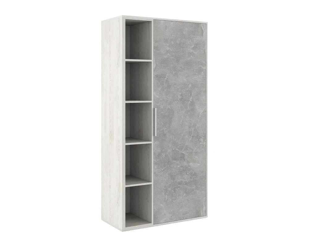 Шкаф комбинированный Бетон / B-tone Сосна/Бетон светлый