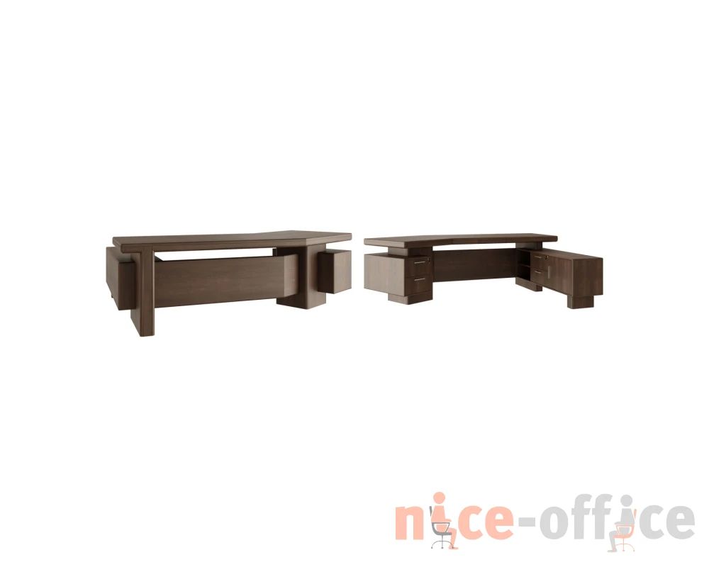 Стол письменный правый (приставка справа) Давос / Davos Дуб шоколад