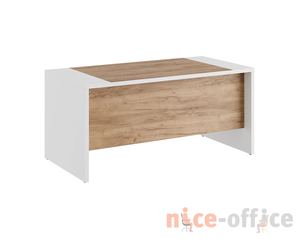 Стол письменный 160x80x75 Фойл / Foil Дуб крафт золотой/Белый