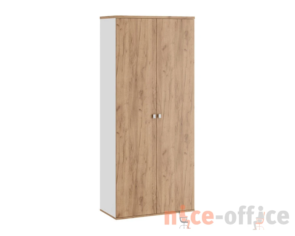 Шкаф для бумаг закрытый 90x45x207 Тесс / Tess Дуб крафт золотой/Белый