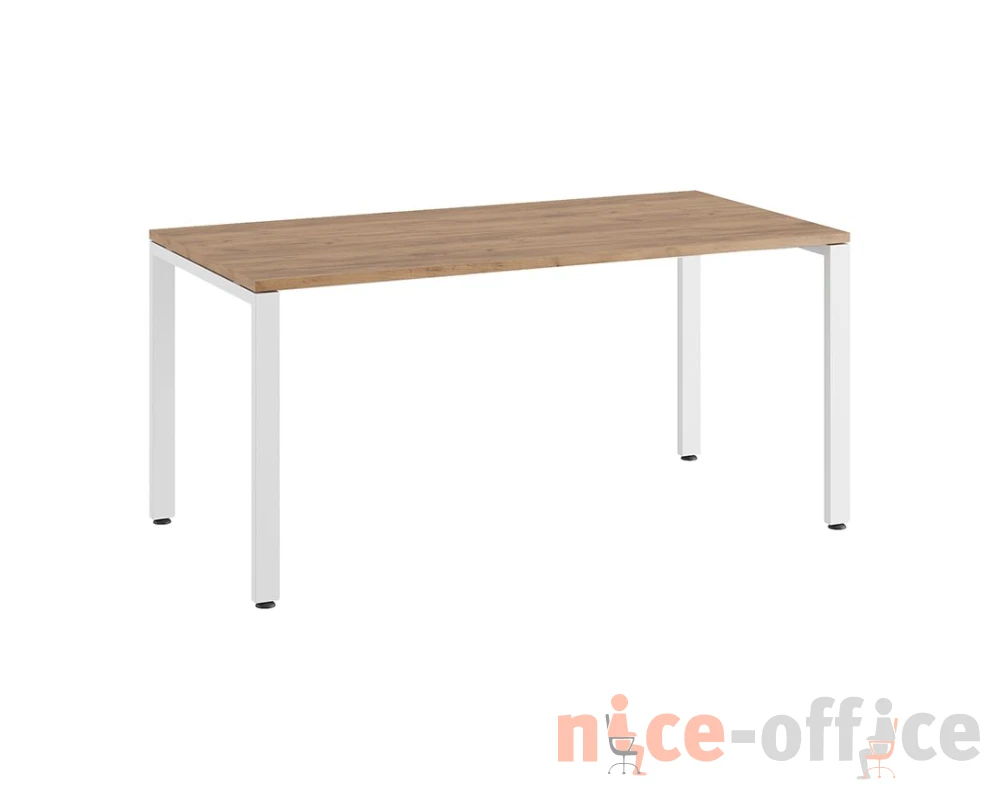 Стол письменный на П-образном каркасе 160x80x75 Тесс / Tess Дуб крафт золотой/Белый