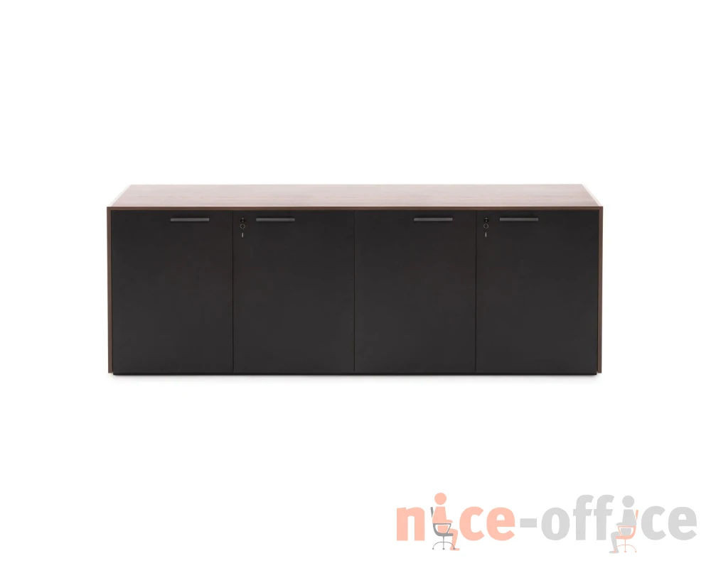 Греденция 4 двери 200x45x81,6 Murano Кальяри/Черный