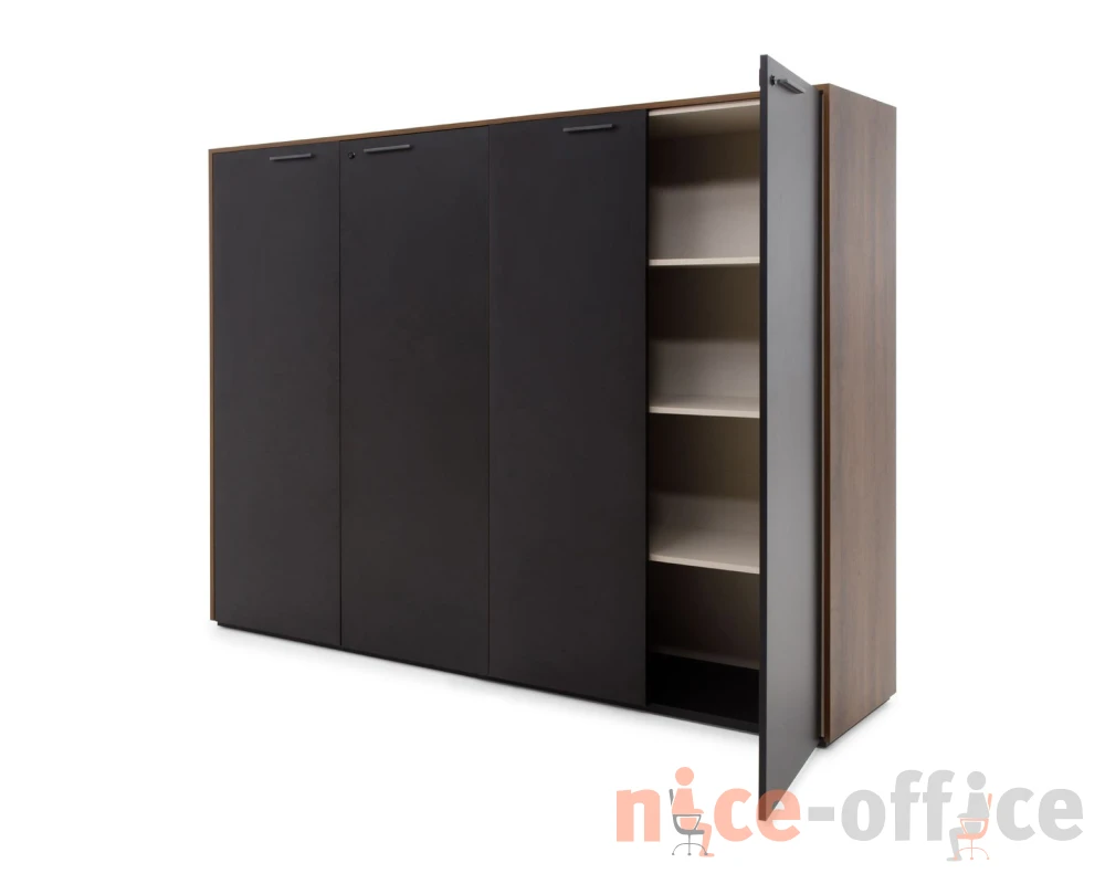 Шкаф для бумаг х2 200x45x171,6 Murano Кальяри/Черный