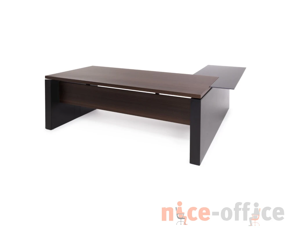 Стол письменный с приставкой SX 226x200x76 Renz Эвкалипт морен/Черный