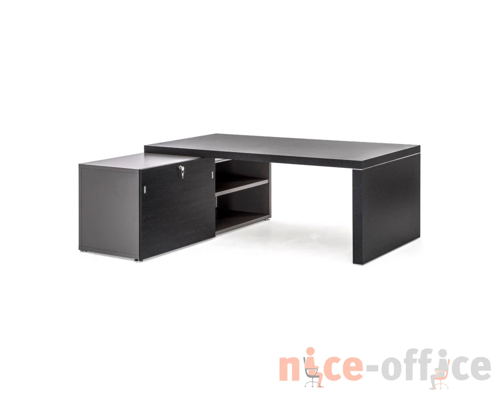 Стол SX/DX широкая опора 200x210x73,4 Titano Черное дерево