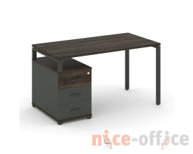 Стол письменный с 1 опорной тумбой CN.SP-301 W 980/1346x720x750 Концепт / Concept images