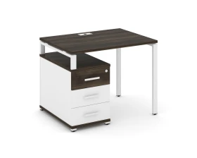 Стол письменный с 1 опорной тумбой CN.SP-301 W 980/1346x720x750 Концепт / Concept images