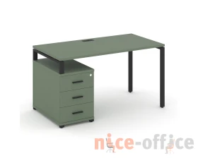 Стол письменный с 1 опорной тумбой CN.SP-303 B 1380/1746x720x750 Концепт / Concept images