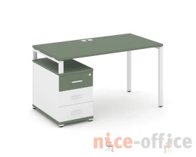 Стол письменный с 1 опорной тумбой CN.SP-303 W 1380/1746x720x750 Концепт / Concept images