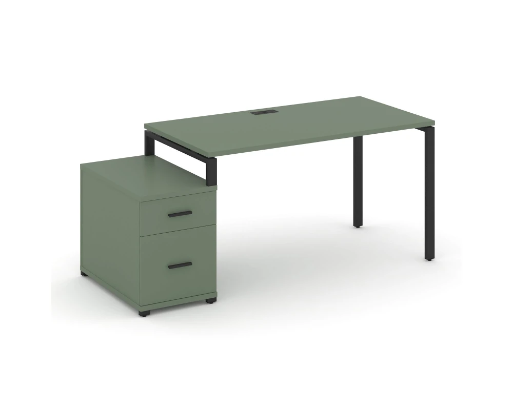 Стол письменный с 1 опорной тумбой CN.SP-305 B 980/1346x720x750 Концепт / Concept