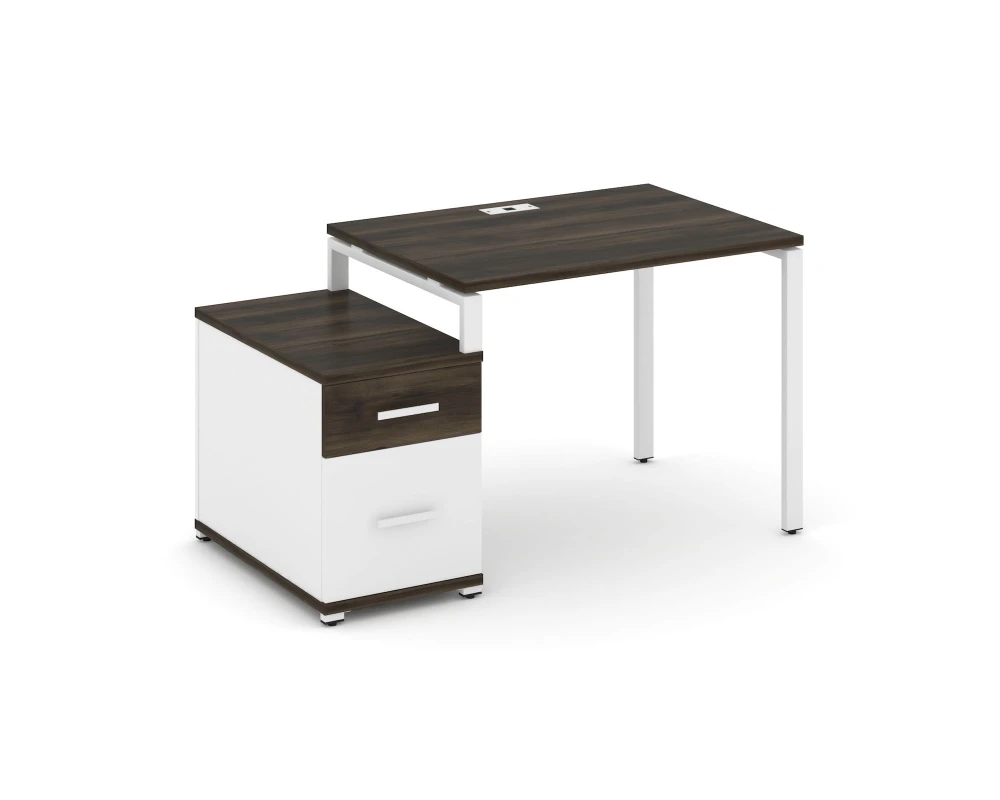 Стол письменный с 1 опорной тумбой CN.SP-305 W 980/1346x720x750 Концепт / Concept