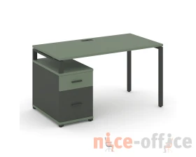 Стол письменный с 1 опорной тумбой CN.SP-306 W 1180/1546x720x750 Концепт / Concept images