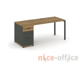 Стол рабочий с 1 опорной тумбой CN.SP-405 W 1400x720x750 Концепт / Concept images