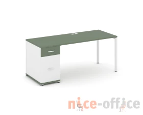 Стол рабочий с 1 опорной тумбой CN.SP-405 W 1400x720x750 Концепт / Concept images