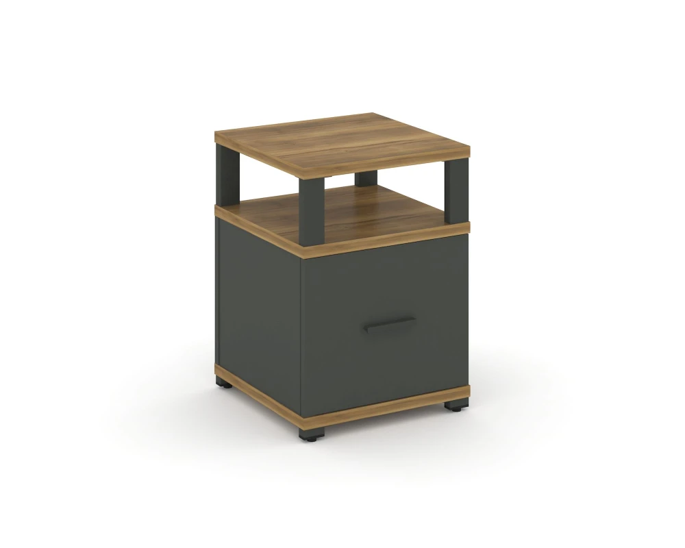 Тумба приставная 1 распаш. фасад с надставкой CN.TUP-005 W 420x420x583 Концепт / Concept
