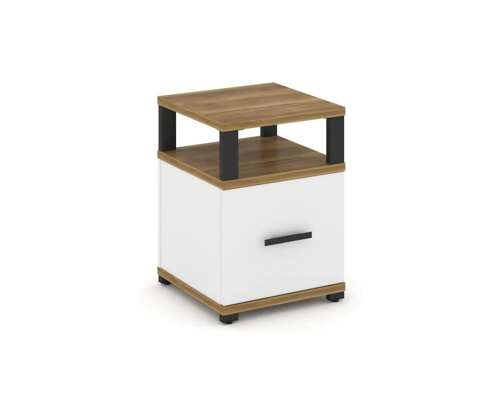Тумба приставная 1 распаш. фасад с надставкой CN.TUP-005 W 420x420x583 Концепт / Concept