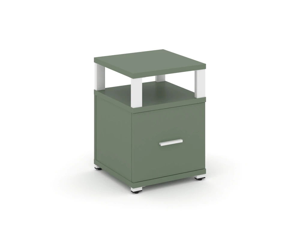 Тумба приставная 1 распаш. фасад с надставкой CN.TUP-005 W 420x420x583 Концепт / Concept