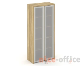 Шкаф высокий широкий (2 высоких фасада стекло сатин в раме) Корнер / Corner images