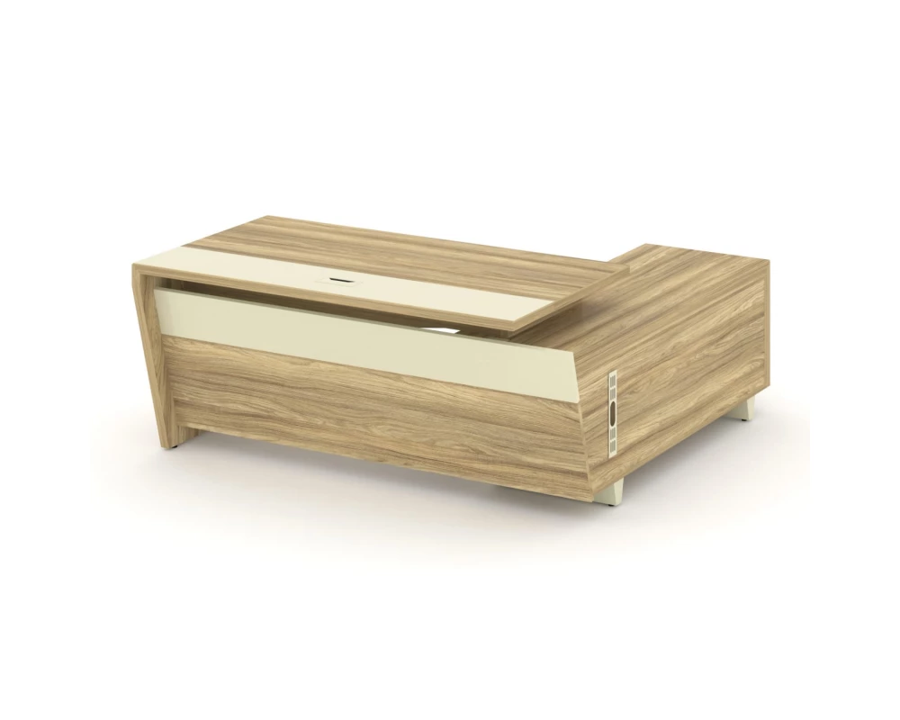 Стол для руководителя с опорной тумбой, левый 180 Корнер / Corner