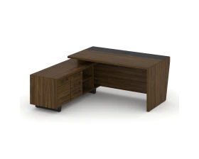 Стол для руководителя с опорной тумбой, левый 180 Корнер / Corner images