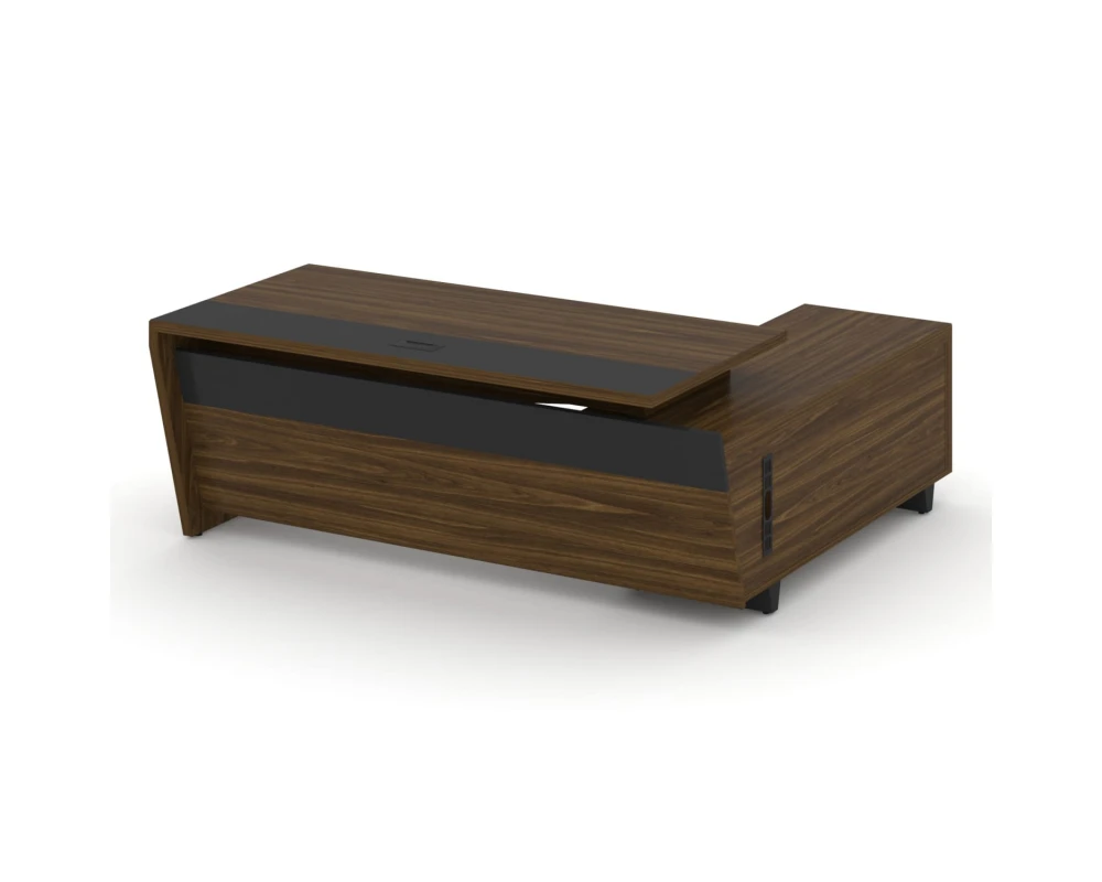 Стол для руководителя с опорной тумбой, левый 200 Корнер / Corner