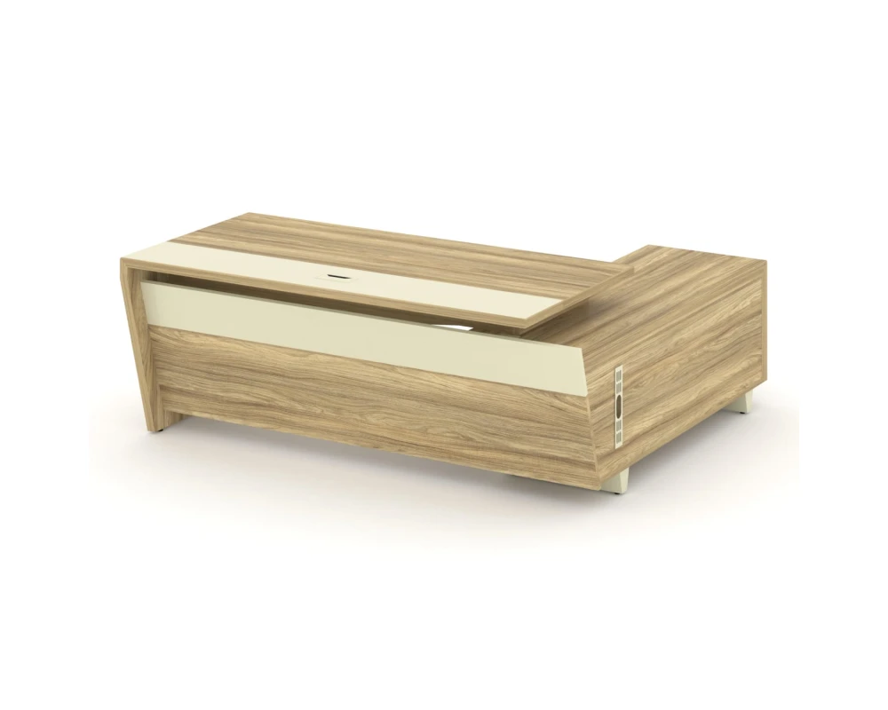 Стол для руководителя с опорной тумбой, левый 200 Корнер / Corner