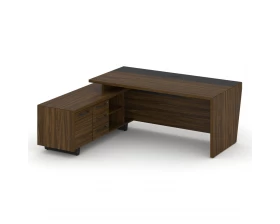 Стол для руководителя с опорной тумбой, левый 200 Корнер / Corner images