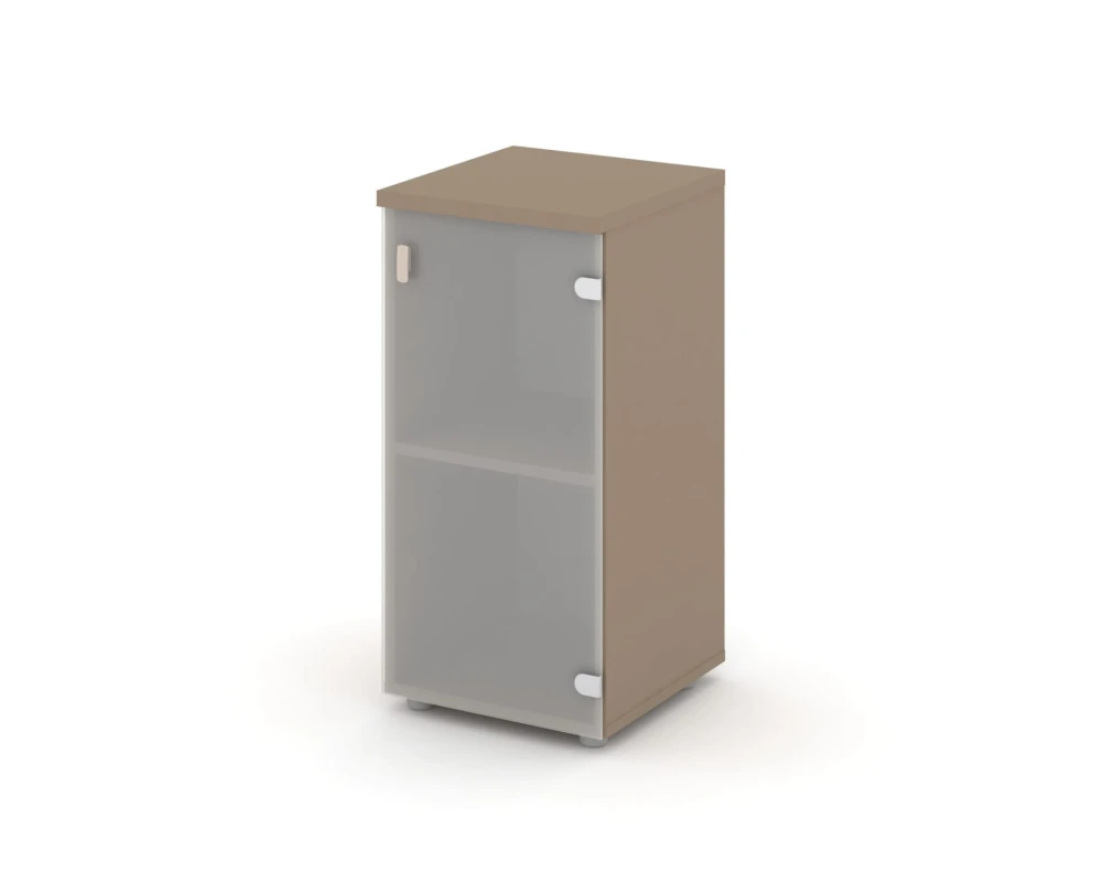 Шкаф низкий узкий правый (1 низкий фасад стекло сатин матовый) 40x42x82,3 Эстетика / Estetica