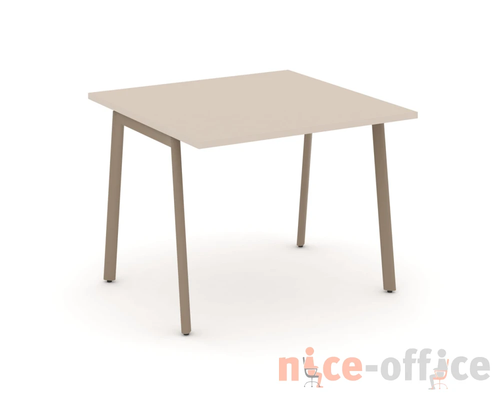 Стол переговорный на плоскоовальной трубе 98x98x75 Эстетика / Estetica