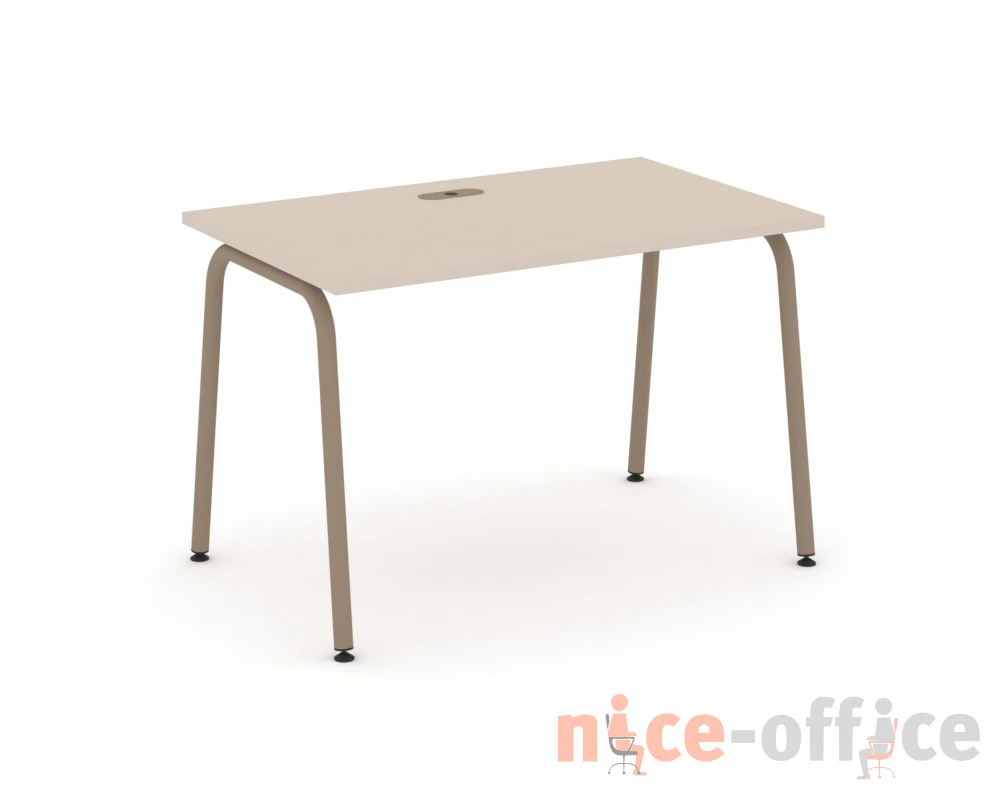 Стол рабочий с лючком на круглой трубе 118x73x75 Эстетика / Estetica