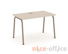 Стол рабочий с лючком на круглой трубе 118x73x75 Эстетика / Estetica images
