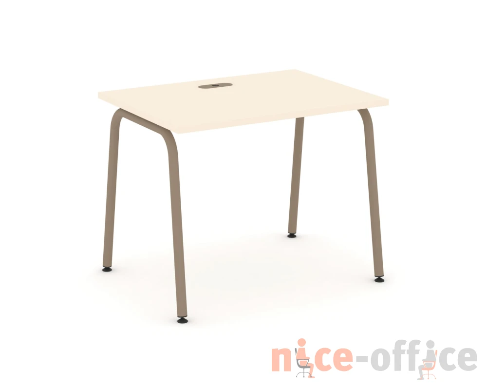 Стол рабочий с лючком на круглой трубе 98x73x75 Эстетика / Estetica