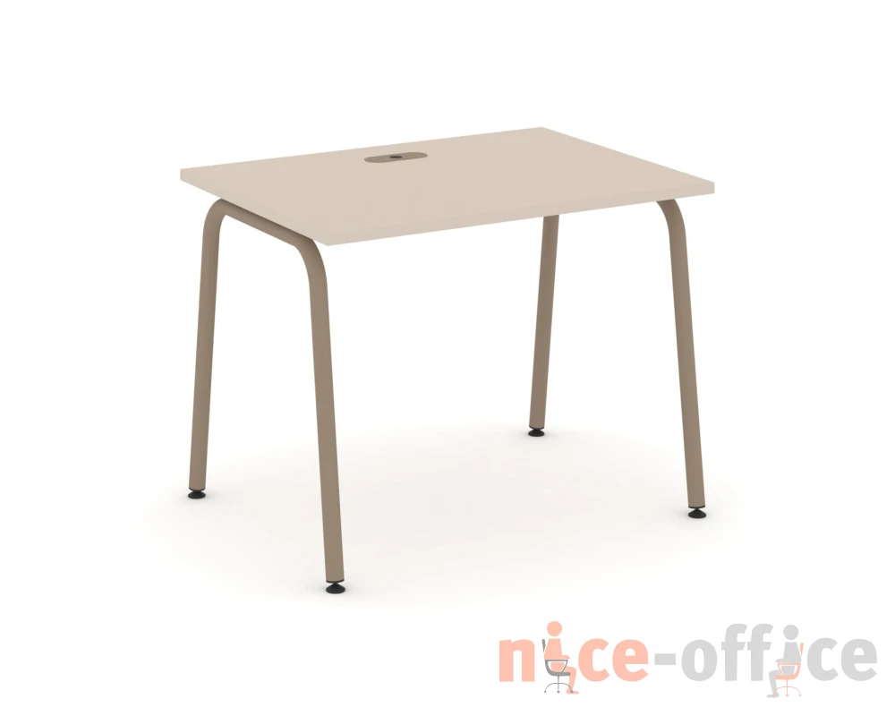 Стол рабочий с лючком на круглой трубе 98x73x75 Эстетика / Estetica
