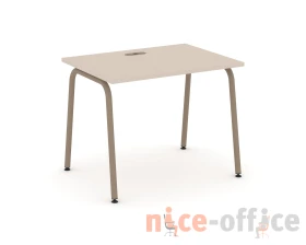 Стол рабочий с лючком на круглой трубе 98x73x75 Эстетика / Estetica images