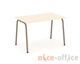 Стол рабочий с вырезом на круглой трубе 118x73x75 Эстетика / Estetica images
