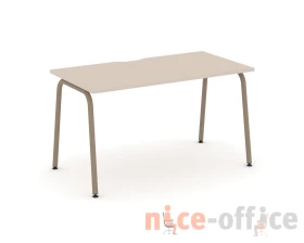 Стол рабочий с вырезом на круглой трубе 138x73x75 Эстетика / Estetica images