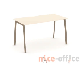 Стол рабочий с вырезом на плоскоовальной трубе 138x73x75 Эстетика / Estetica images