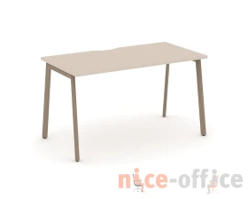 Стол рабочий с вырезом на плоскоовальной трубе 138x73x75 Эстетика / Estetica images