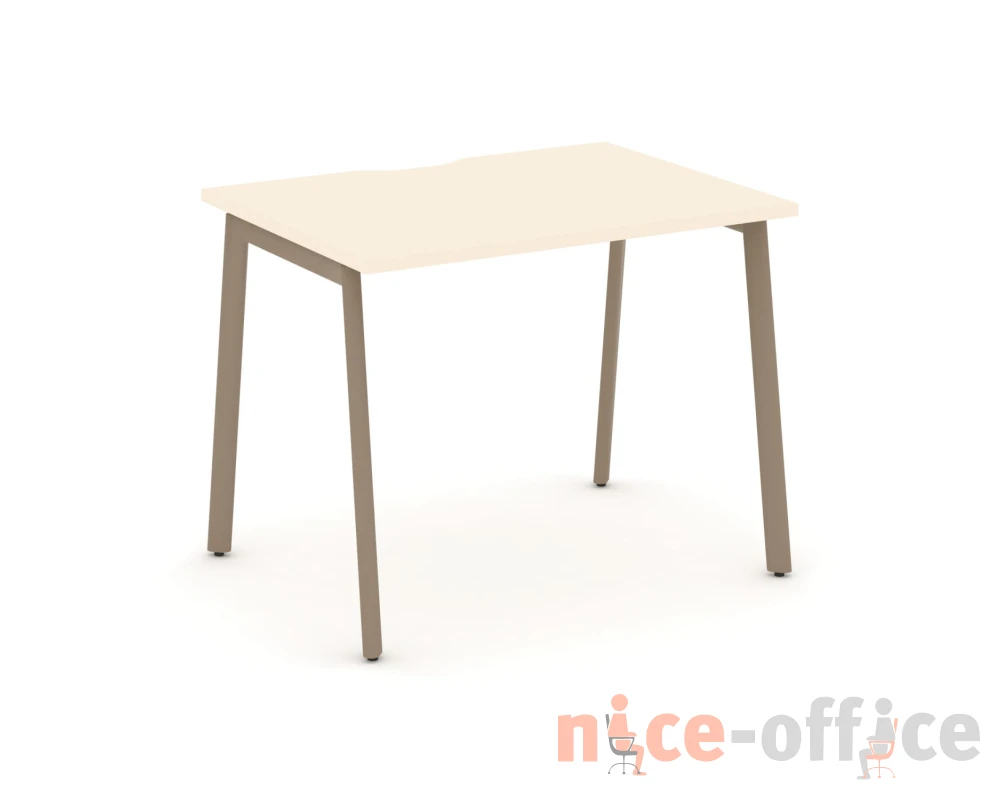 Стол рабочий с вырезом на плоскоовальной трубе 98x73x75 Эстетика / Estetica