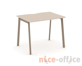 Стол рабочий с вырезом на плоскоовальной трубе 98x73x75 Эстетика / Estetica images