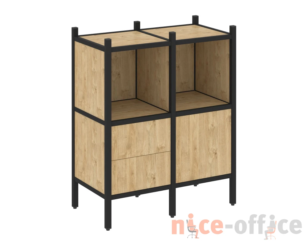 Прямой стеллаж L-02 862x446x1047 Лофт / Loft