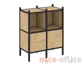 Прямой стеллаж L-02 862x446x1047 Лофт / Loft images